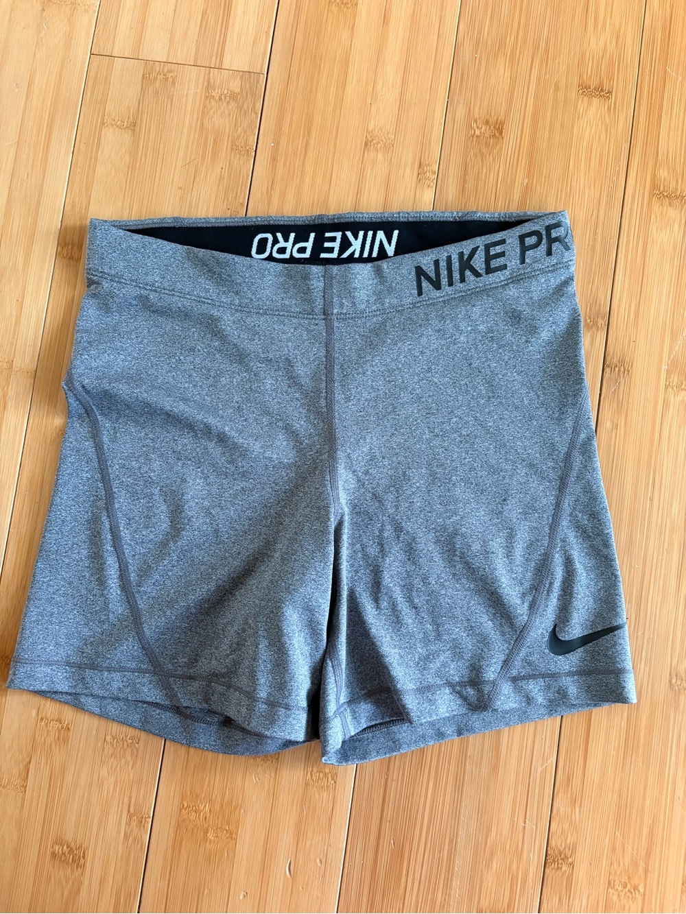 Nike Pro Women's Heather Gray Bike Shorts
